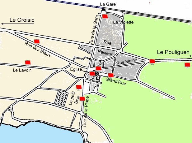 Plan du bourg de Batz