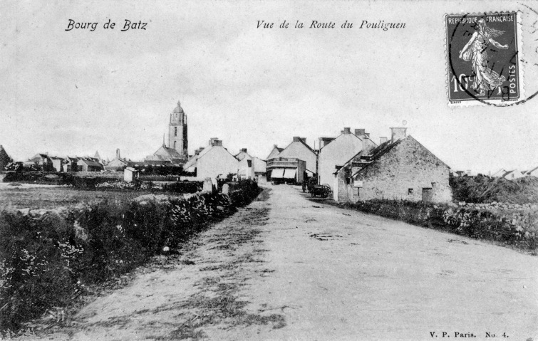 Image de l'arrivée au Bourg de Batz par la route du Pouliguen