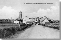 L’arrivée au bourg de Batz par la route du Pouliguen