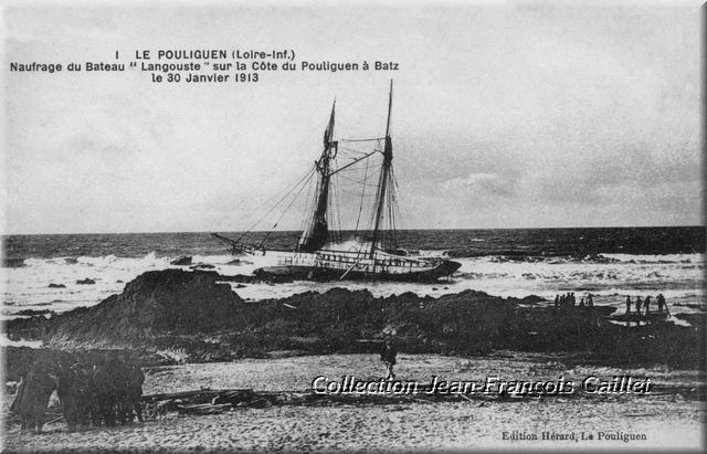 1 Le Pouliguen (Loire-Inf.) Naufrage du bateau «Langouste»