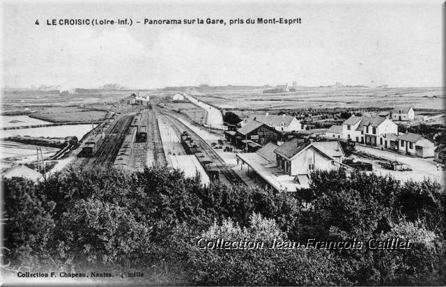 4 Le Croisic (Loire-Inf.) - Panorama sur la Gare, pris du Mont-Esprit