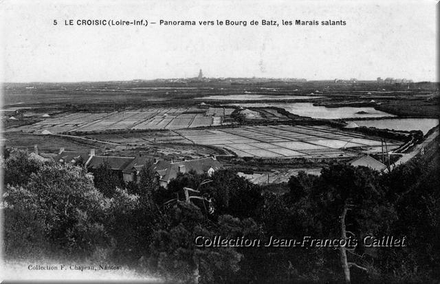 5 Le Croisic (Loire-Inf.) - Panorama vers le Bourg de Batz, les Marais salants (bis)