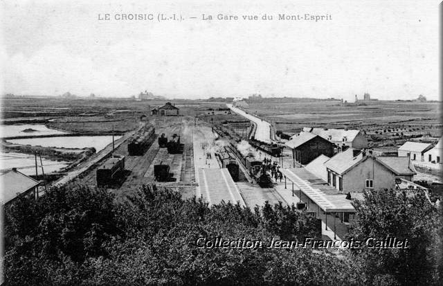 Le Croisic (L.-I.). - La Gare vue du Mont-Esprit