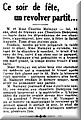 La mort tragique de Charles Mainguy, relat&eacute;e par le jounal Le Phare de la Loire du 28 ao&ucirc;t 1925.