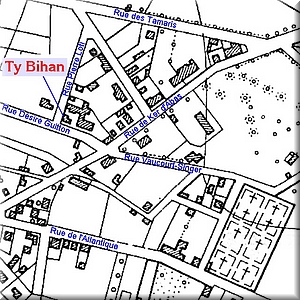 Plan de situation du chalet Ker Lotte Suze&nbsp;/&nbsp;Ty Bihan